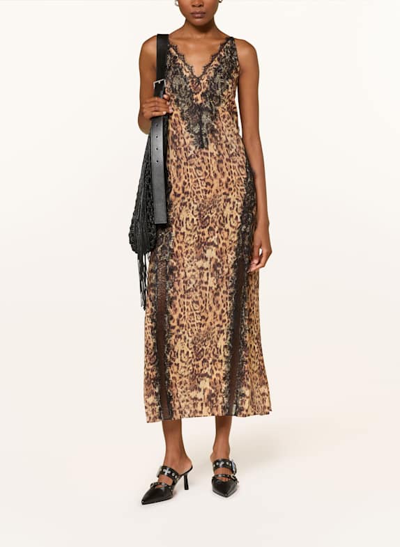 ALLSAINTS Kleid MELIA mit Spitze BRAUN/ CAMEL/ SCHWARZ
