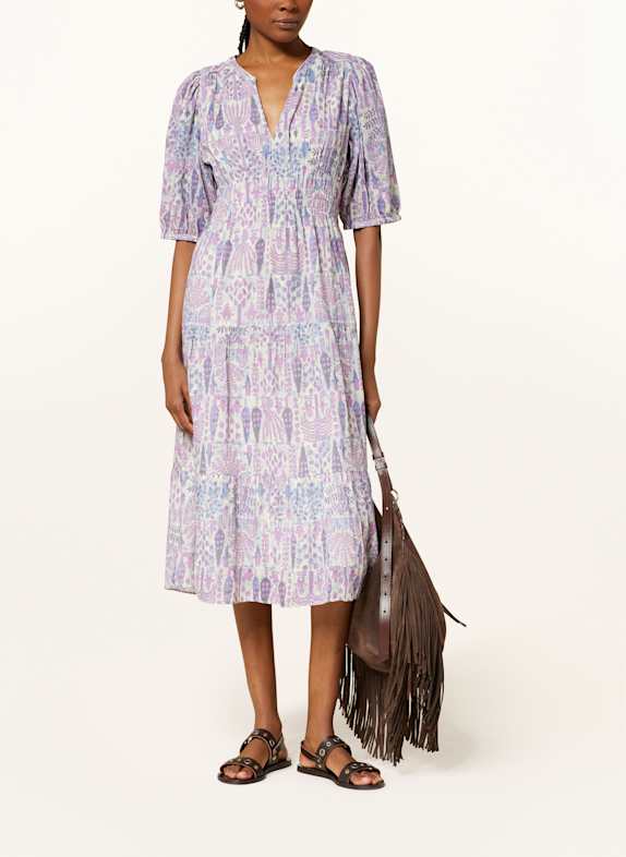 ba&sh Kleid PANISSA ROSA/ BLAUGRAU/ ECRU