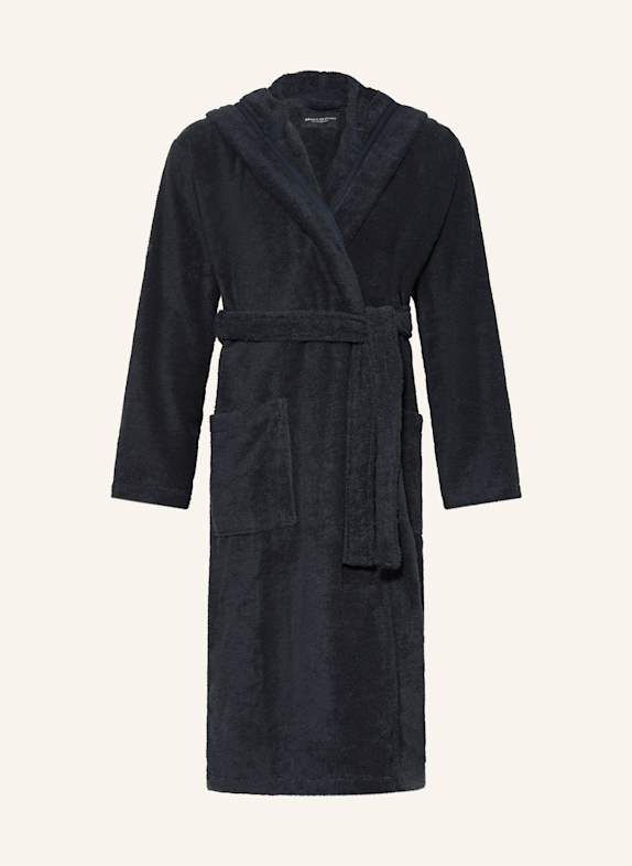 Marc O'Polo Men’s bathrobe with hood DARK BLUE