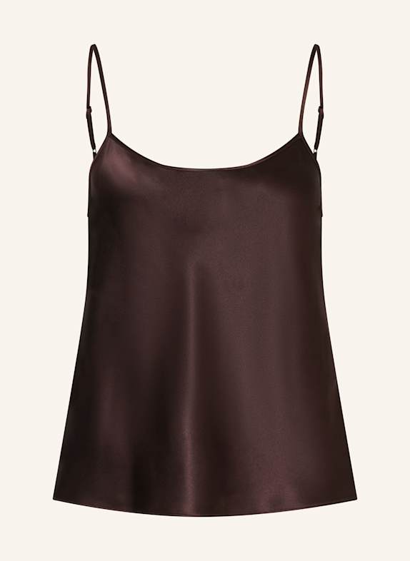REISS Silk top COREY DARK RED