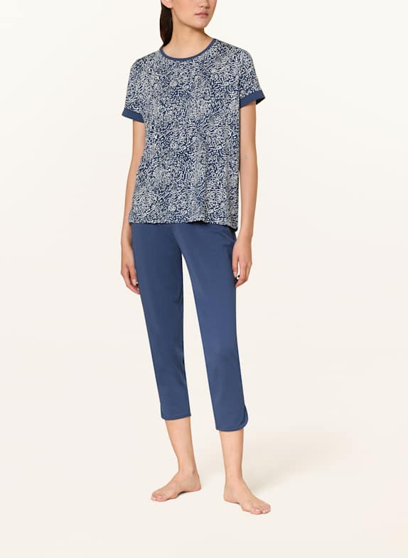 mey 7/8 pyjama serie LIAH DONKERBLAUW / WIT