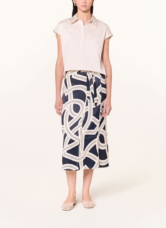 OPUS Blouse SILKISI in een mix van materialen ECRU