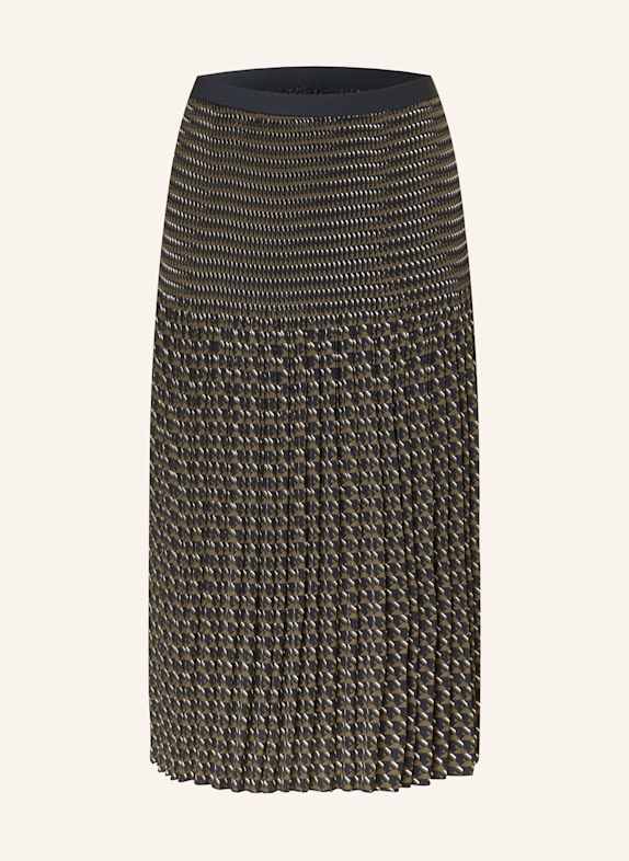 OPUS Jupe plissée RIBANE LONDON BLANC/ BLEU FONCÉ/ GRIS