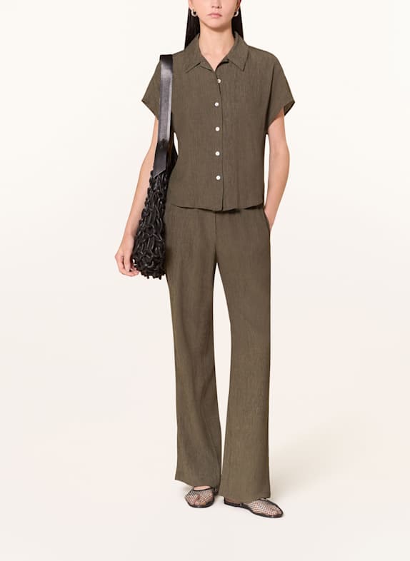 OPUS Pantalon MAROU CRINKLE OLIVE