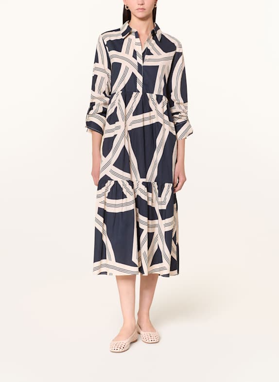 OPUS Kleid WERANO IANE DUNKELBLAU / ECRU