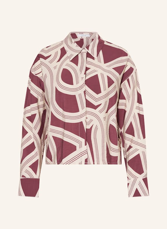 OPUS Chemise FAMENA IANE ROUGE FONCÉ/ ÉCRU