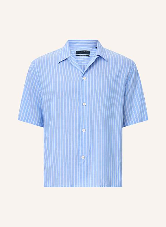 ALLSAINTS Kurzarm-Hemd ARRAN Boxy Fit HELLBLAU/ WEISS