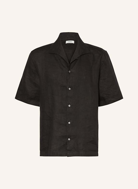 COS Resort shirt regular fit made of linen BLACK