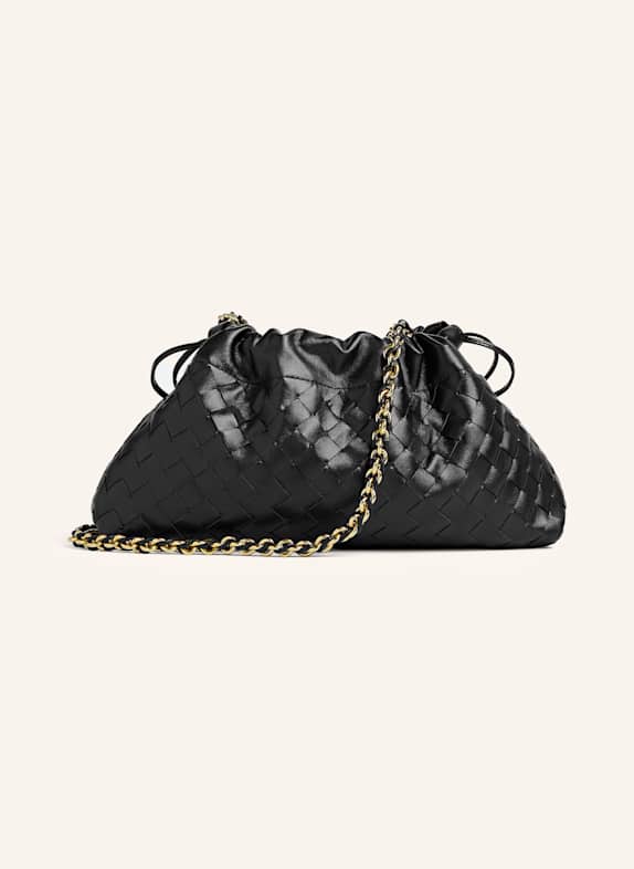 BOTTEGA VENETA Schulterttasche NOTTE BLACK / MUSE BRASS