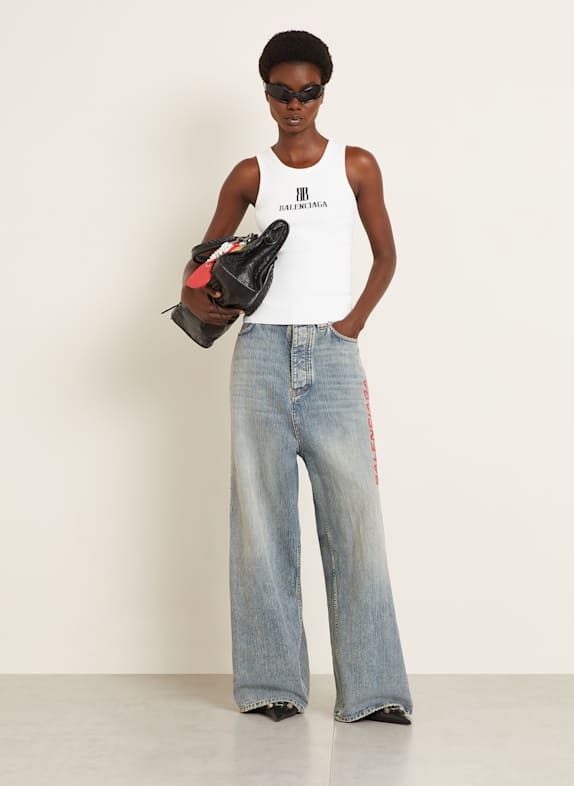 BALENCIAGA Stricktop WEISS / SCHWARZ