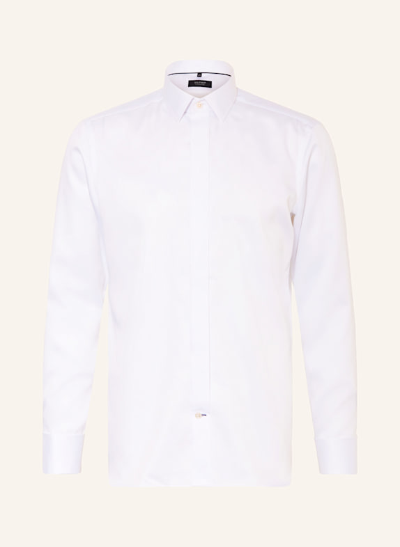 OLYMP SIGNATURE Smoking-Hemd tailored fit mit Umschlagmanschette WEISS