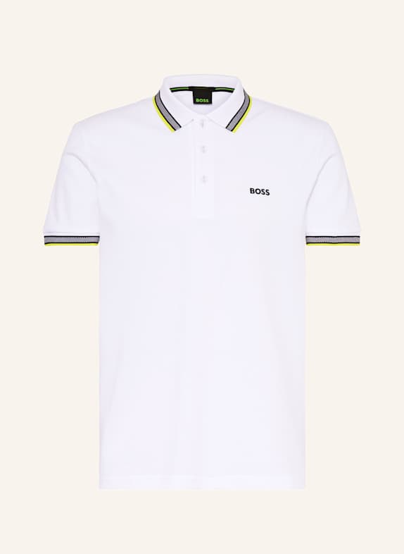 BOSS Koszulka polo z piki PADDY CURVED regular fit BIAŁY