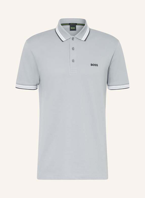 BOSS Piqué-Poloshirt PADDY CURVED Regular Fit GRAU