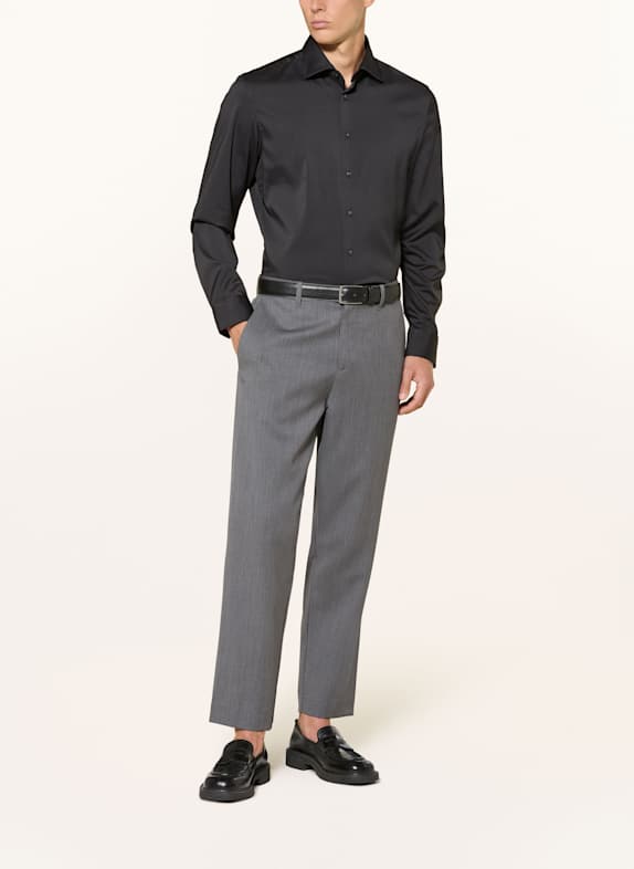 seidensticker Performance shirt Slim Fit ZWART