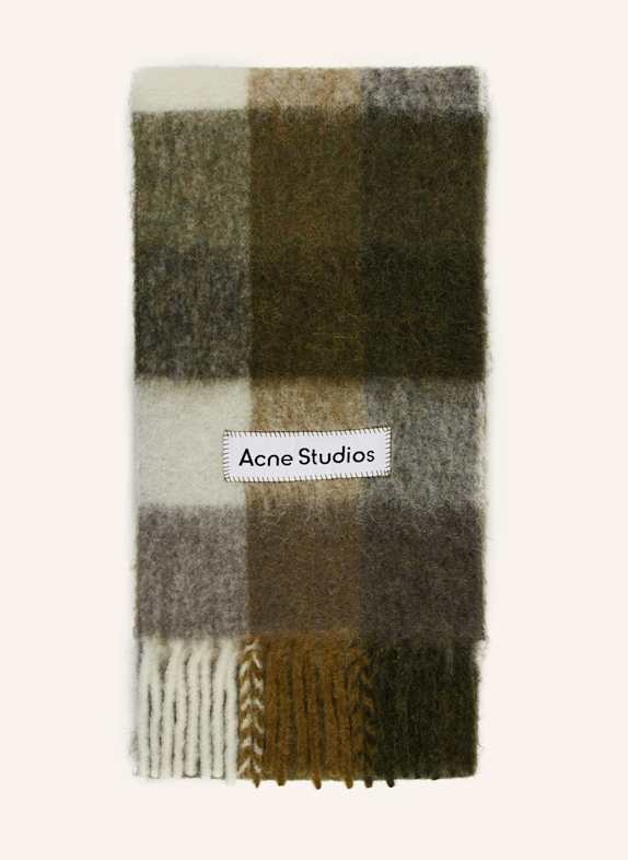 Acne Studios Schal mit Alpaka GRÜN/ KHAKI/ DUNKELGRÜN
