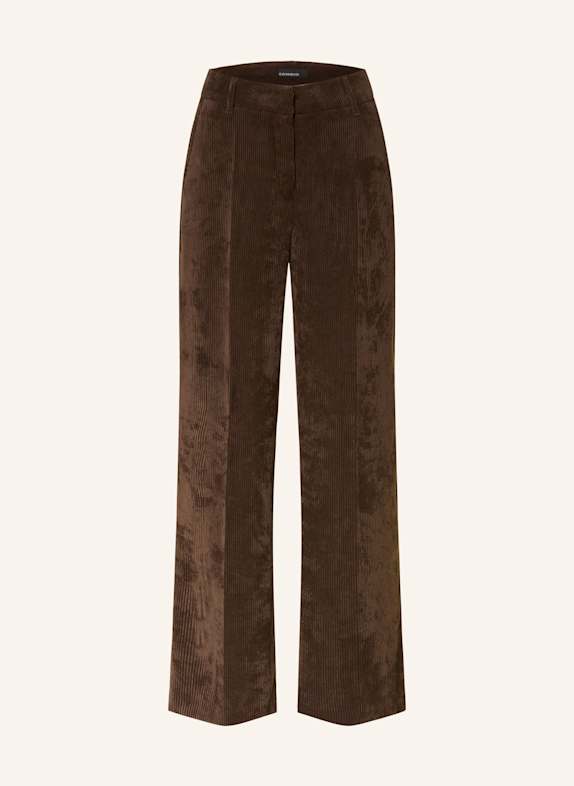 CAMBIO Marlenehose AMELIE aus Cord DUNKELBRAUN