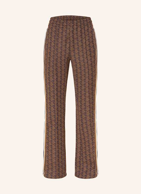 LACOSTE Hose mit Galonstreifen DUNKELBLAU/ COGNAC