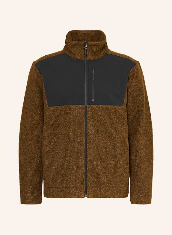 Schöffel Strick-Fleecejacke CANTERBURRY BRAUN/ SCHWARZ