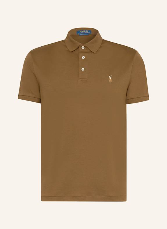 POLO RALPH LAUREN Jersey-Poloshirt Custom Slim Fit DUNKELBRAUN