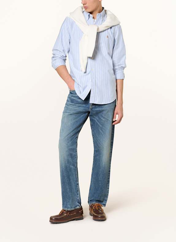 POLO RALPH LAUREN Oxford-overhemd Custom Fit LICHTBLAUW / WIT / DONKERBLAUW