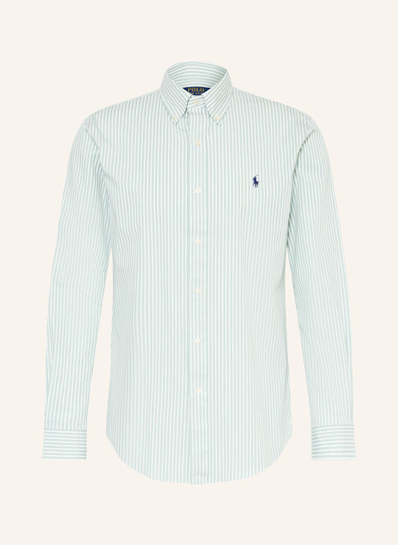 POLO RALPH LAUREN Hemd Custom Fit HELLGRÜN/ WEISS