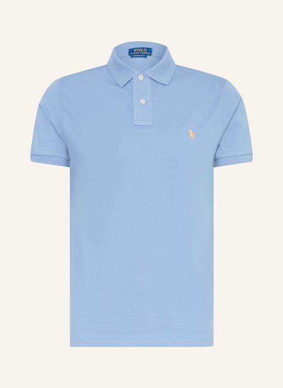 POLO RALPH LAUREN Koszulka polo z piki custom slim fit NIEBIESKI