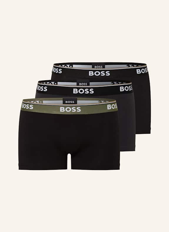BOSS 3er-Pack Boxershorts POWER SCHWARZ/ DUNKELGRAU