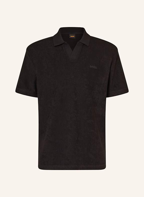 BOSS Frottee-Poloshirt PE_DOUBLETOWEL SCHWARZ