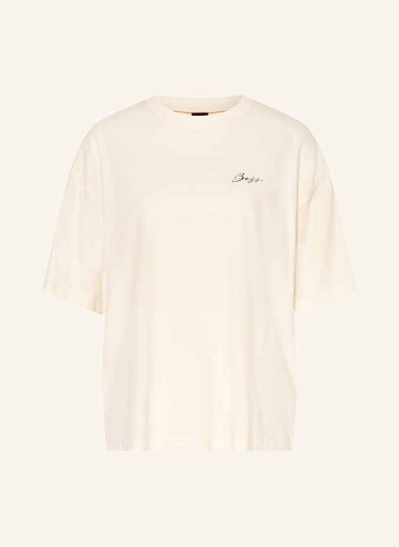 BOSS T-shirt EBOYFRIEND ECRU/ BLACK