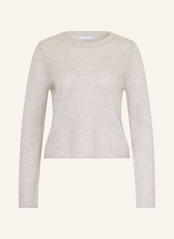 MRS & HUGS Cashmere-Pullover HELLGRAU