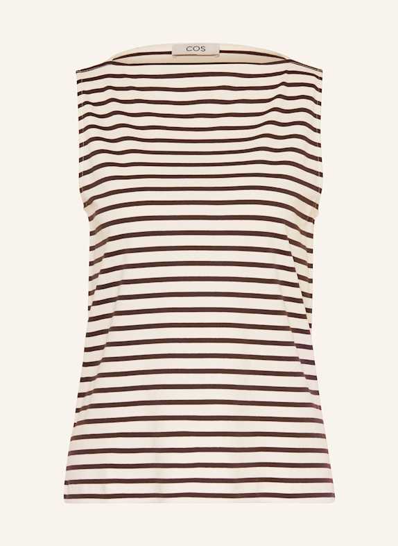 COS Jersey top BROWN/ CREAM