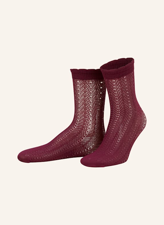 LUSANA Trachtensocken 20 bordeaux