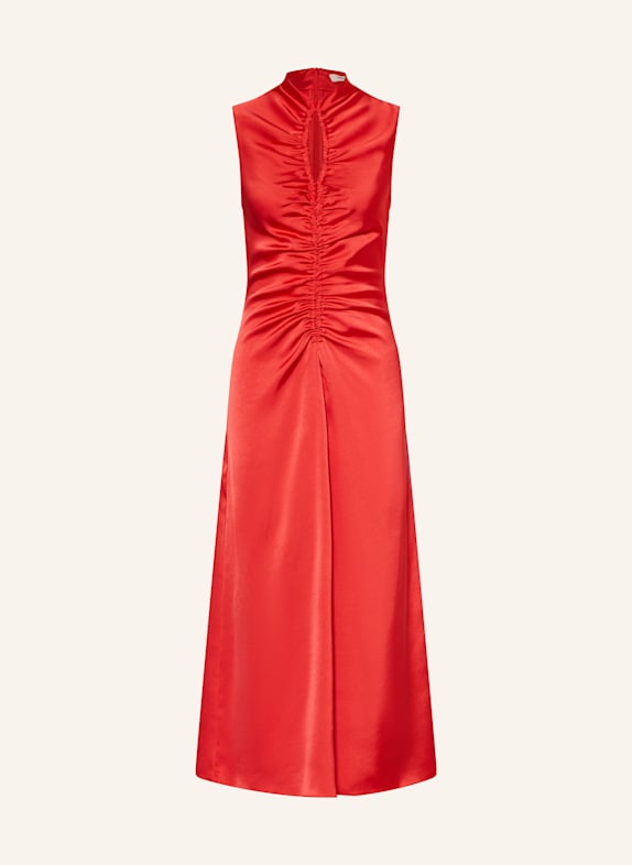 SANDRO Satinkleid mit Cut-out ROT