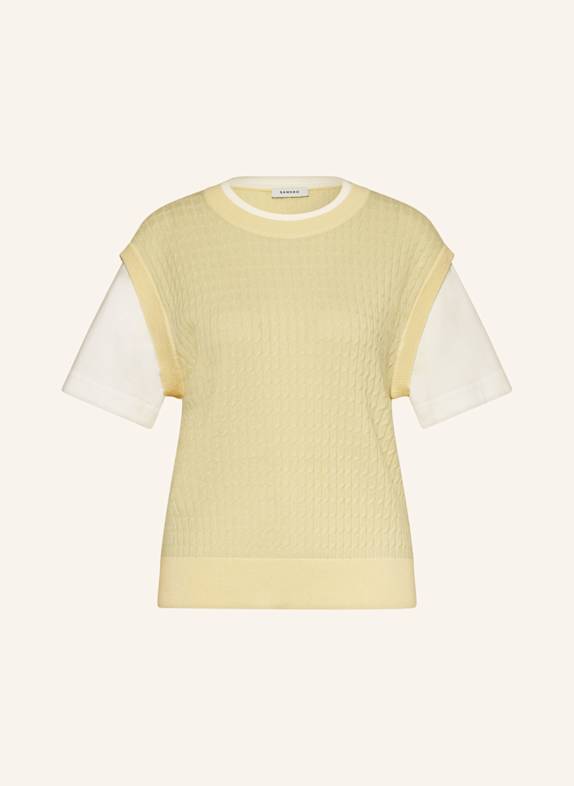 SANDRO Strickshirt HELLGELB