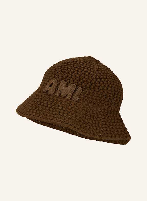 AMI PARIS Bucket hat BROWN