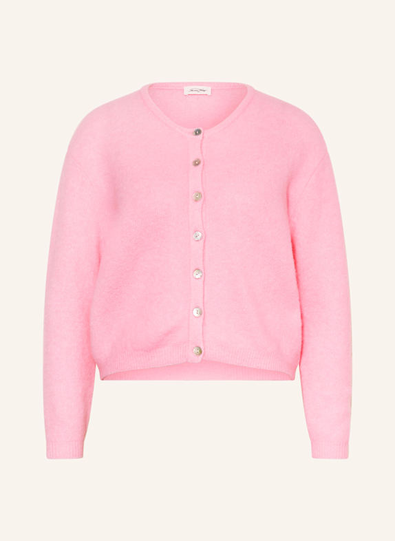 American Vintage Cardigan with alpaca NEON PINK