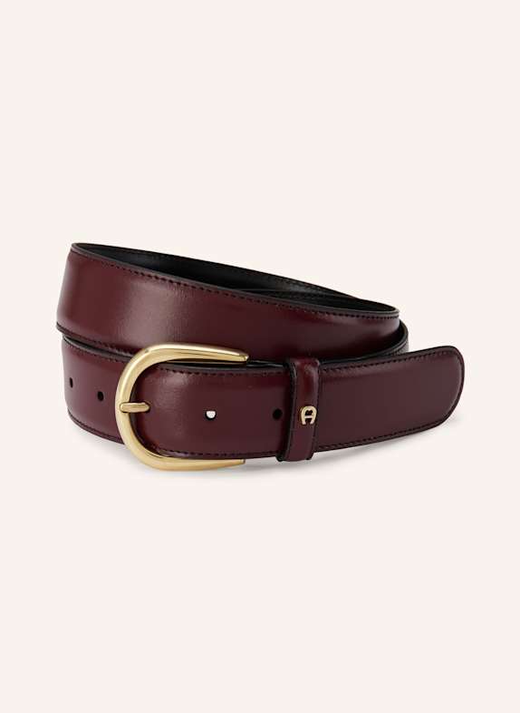 AIGNER Ledergürtel DUNKELROT