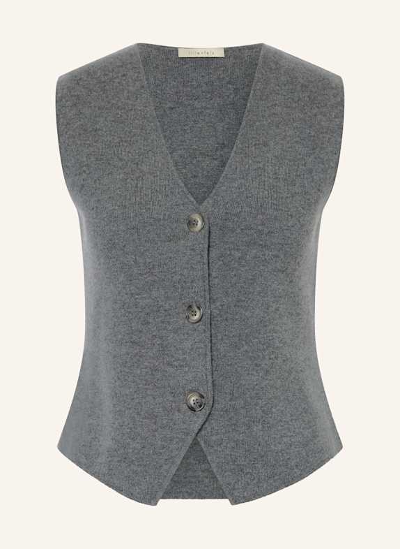 lilienfels Strickweste mit Cashmere DUNKELGRAU