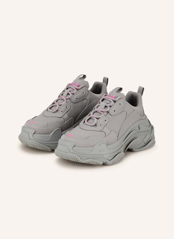 BALENCIAGA Sneaker TRIPLE S GRAU / ROSA