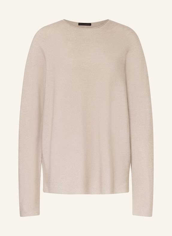 DRYKORN Sweter oversize MAILA SZAROBRĄZOWY