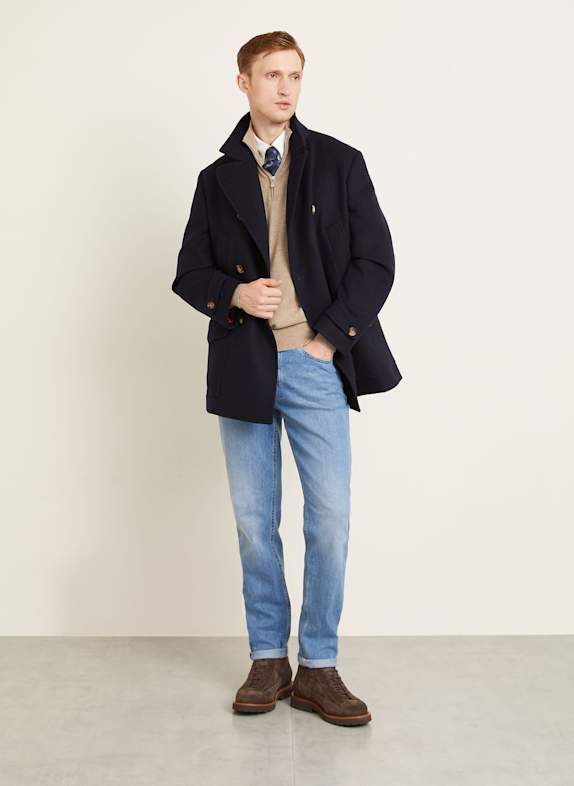 BRUNELLO CUCINELLI Džíny Traditional Fit C1470 DENIM CHIARO OLD