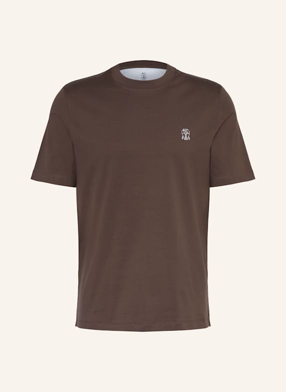 BRUNELLO CUCINELLI T-shirt DARK BROWN