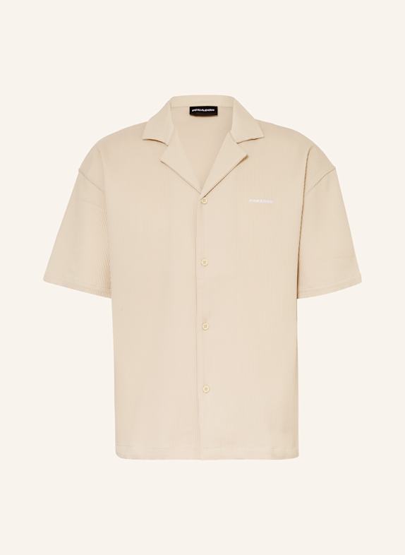 PEGADOR Resorthemd TROY Comfort Fit mit Plissees BEIGE