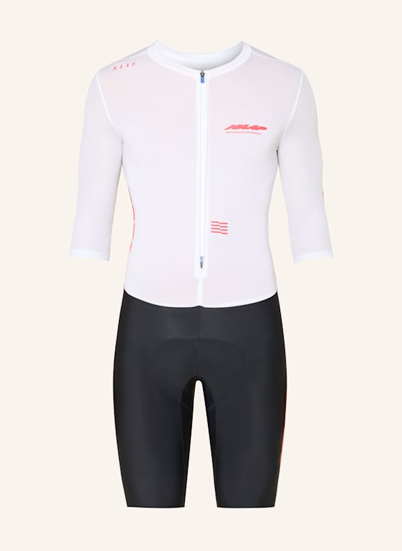 MAAP Speedsuit ECLIPSE PRO BASE mit gepolstertem Einsatz WEISS/ SCHWARZ/ DUNKELORANGE