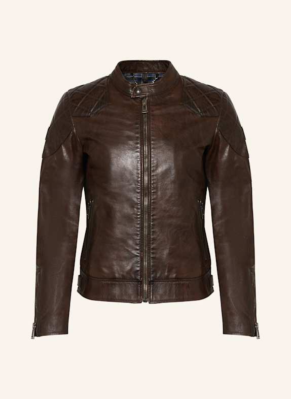 BELSTAFF Lederjacke OUTLAW DUNKELBRAUN