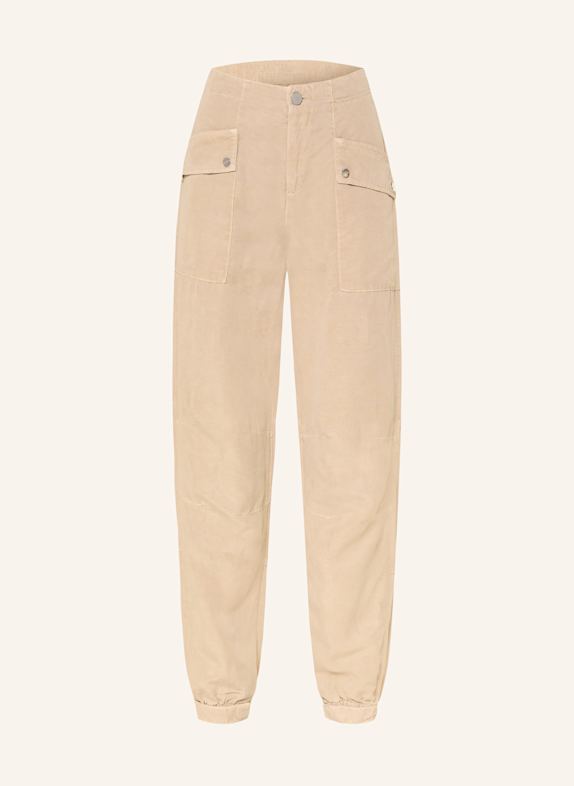 ALLSAINTS Koszula CHARLI z dziurkowanej koronki JASNOBRĄZOWY