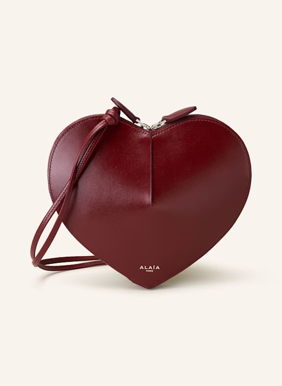 ALAÏA Umhängetasche LE COEUR DUNKELROT