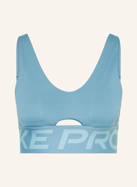 Nike Sportovní podprsenka PRO INDY PLUNGE PETROLEJOVÁ