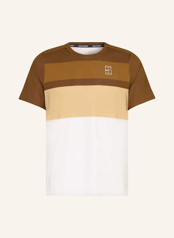 Nike T-Shirt NIKECOURT ADVANTAGE BRAUN/ HELLBRAUN/ WEISS