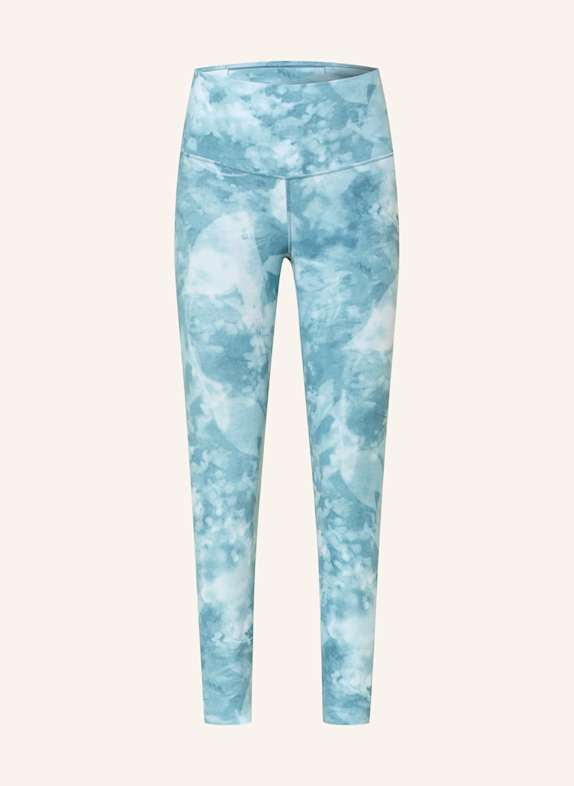 Nike Legginsy ZENVY PETROL/ BIAŁY
